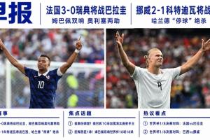 世界杯早报:姆巴佩双响,哈兰德绝杀!法国、挪威挺进世界杯16强